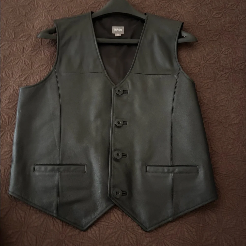 Wilson Leather Mens‎ Medium Black Vest